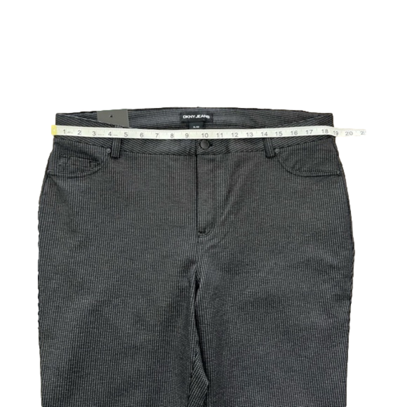 DKNY Women's Ponte Dress Ankle Pant Grey Houndstooth Size XL NEW - Picture 2 of 6